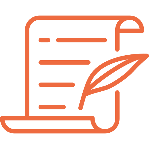 Icono de documento con pluma